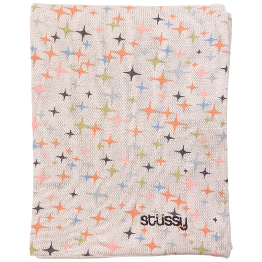 Vintage Stussy Sparkle Star Pattern Scarf