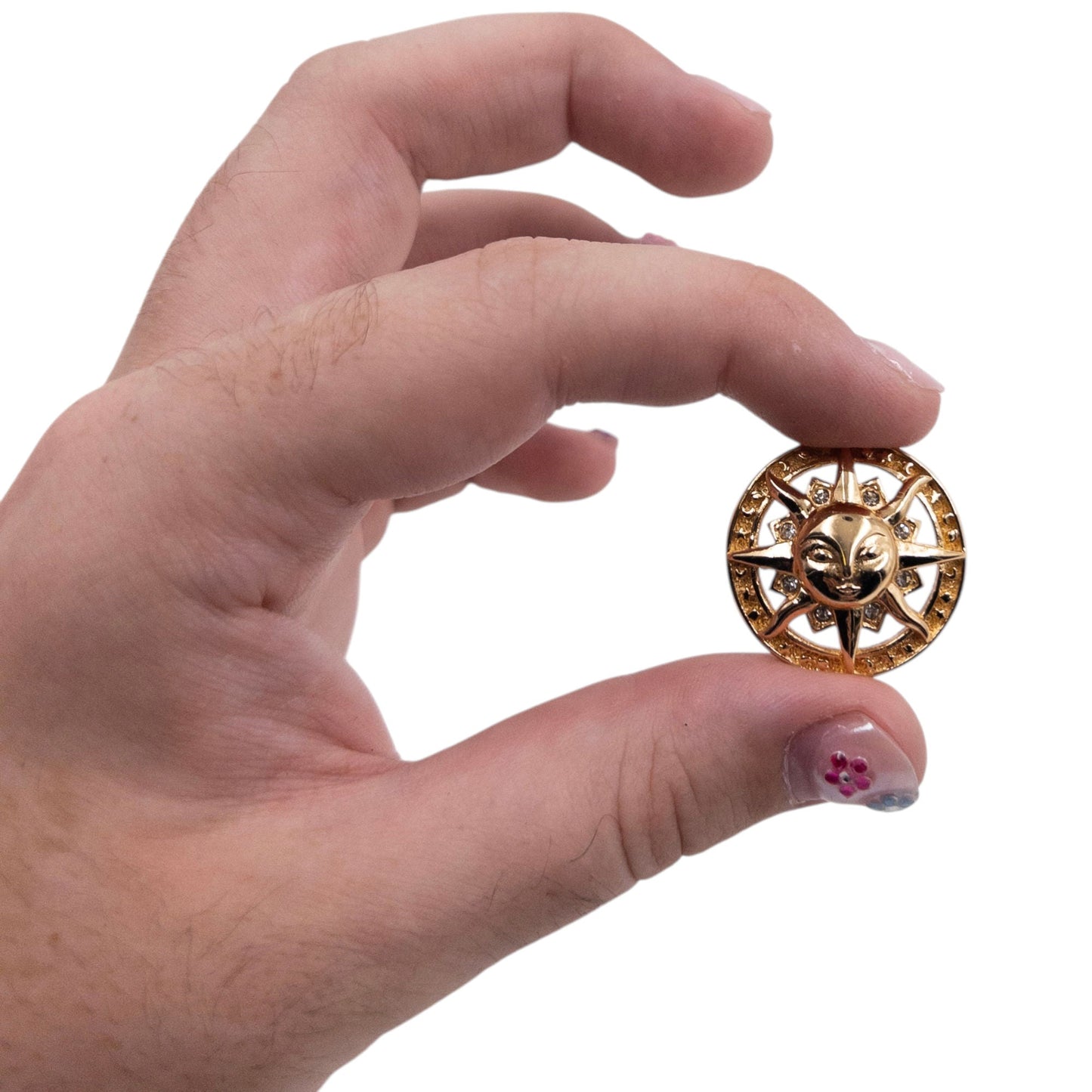 Vintage 90s Dior Gold Sun Pin Broach | O/S, Gold
