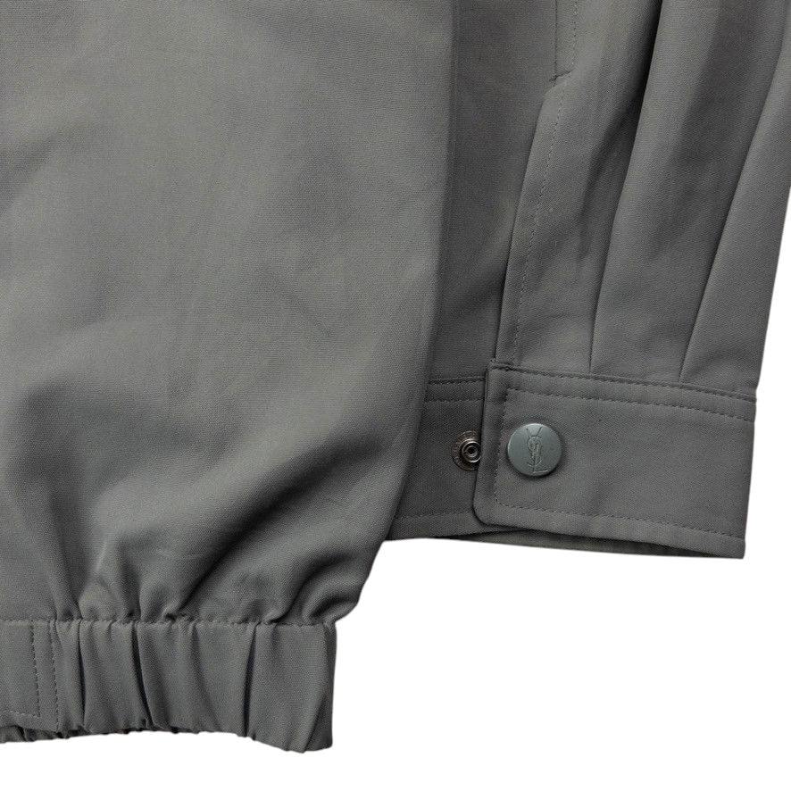Vintage 90s YSL Yves Saint Laurent Harrington Jacket Size M | Medium, Grey