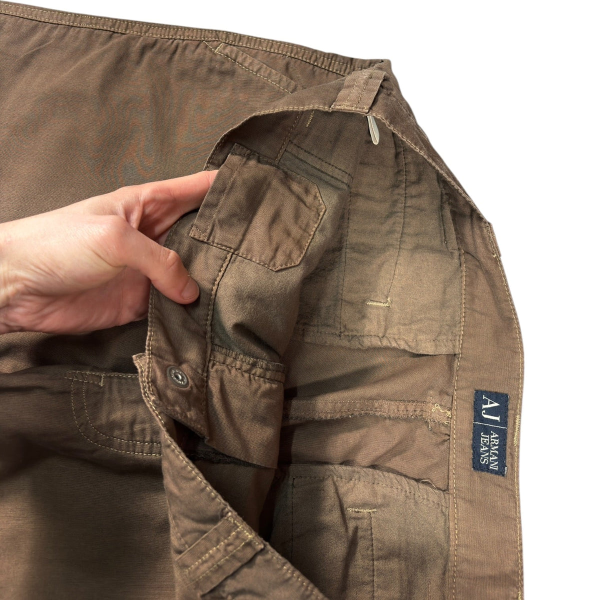 Armani Jeans 00’s Brown Utility Trousers W34 | W34, Brown