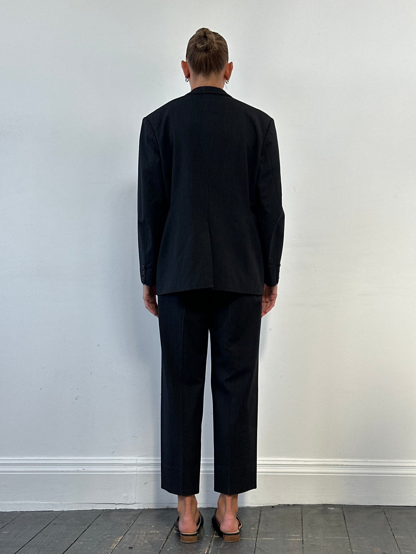 Vintage Wool Single Breasted Suit - 40R/W28