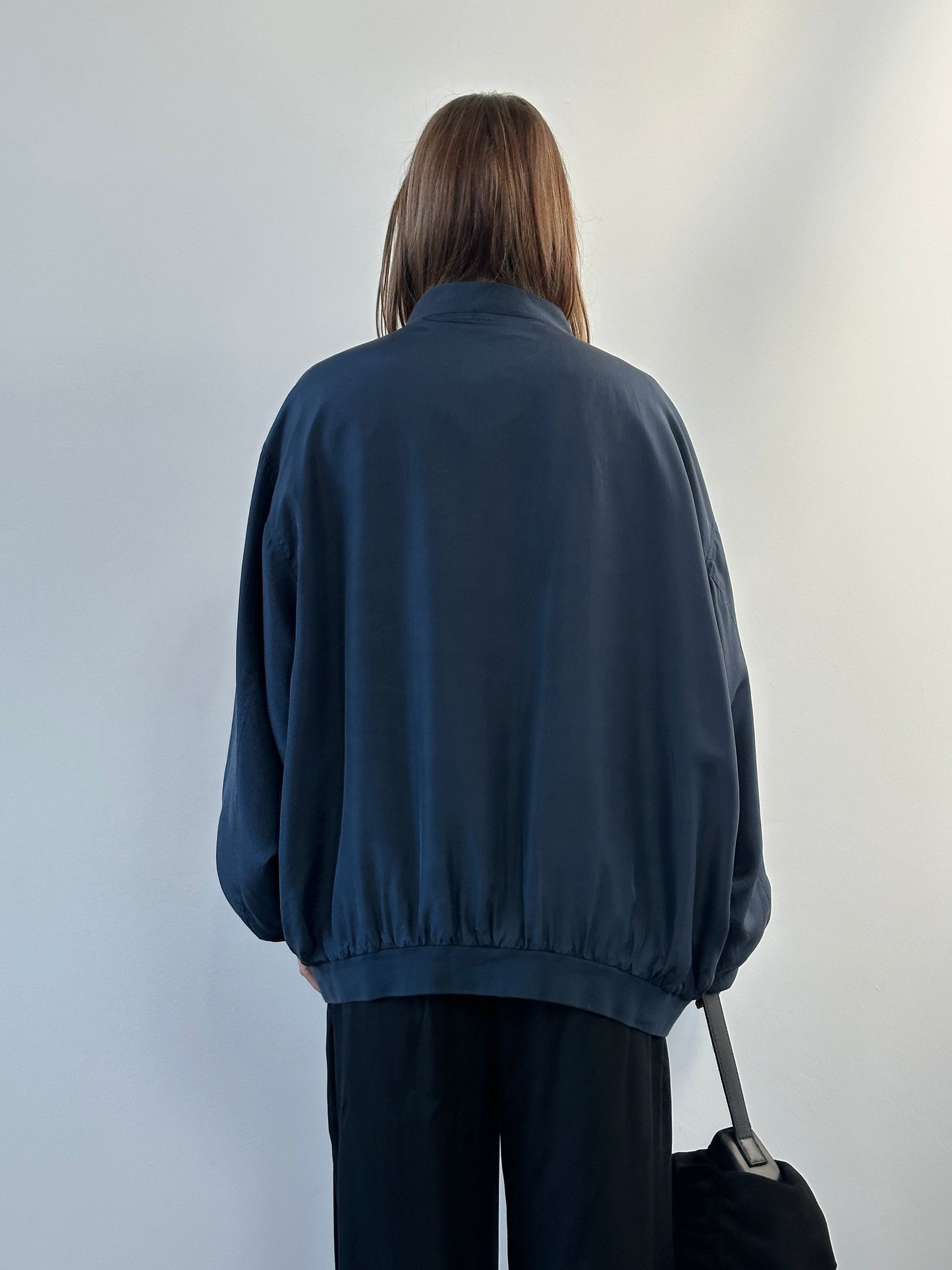 Vintage 1980s Pure Silk Bomber Jacket - XXL