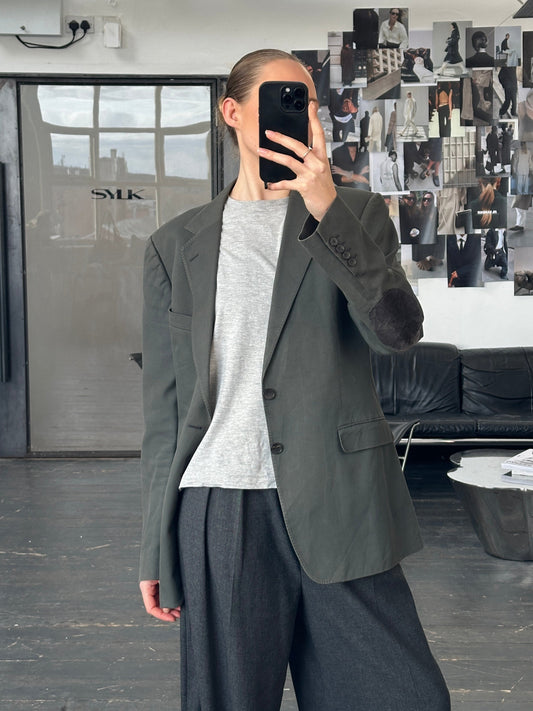 Gucci 2000s Single Breasted Pure Cotton Blazer - 42R/L