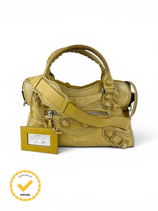 2010 Balenciaga Giant City Punching Hole 2Way Handbag | O/S, Silver