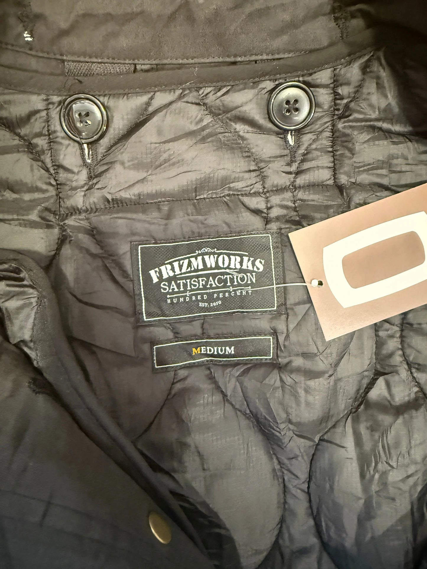 Frizmworks Asymmetrical Cropped Cotton Canvas Jacket L