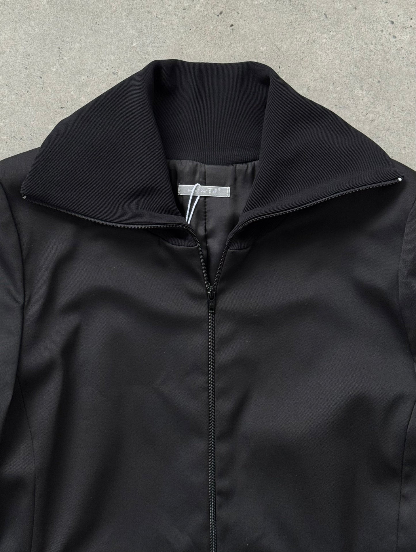 Vintage 1990s Funnel Neck Nylon Belted Trench Coat - M