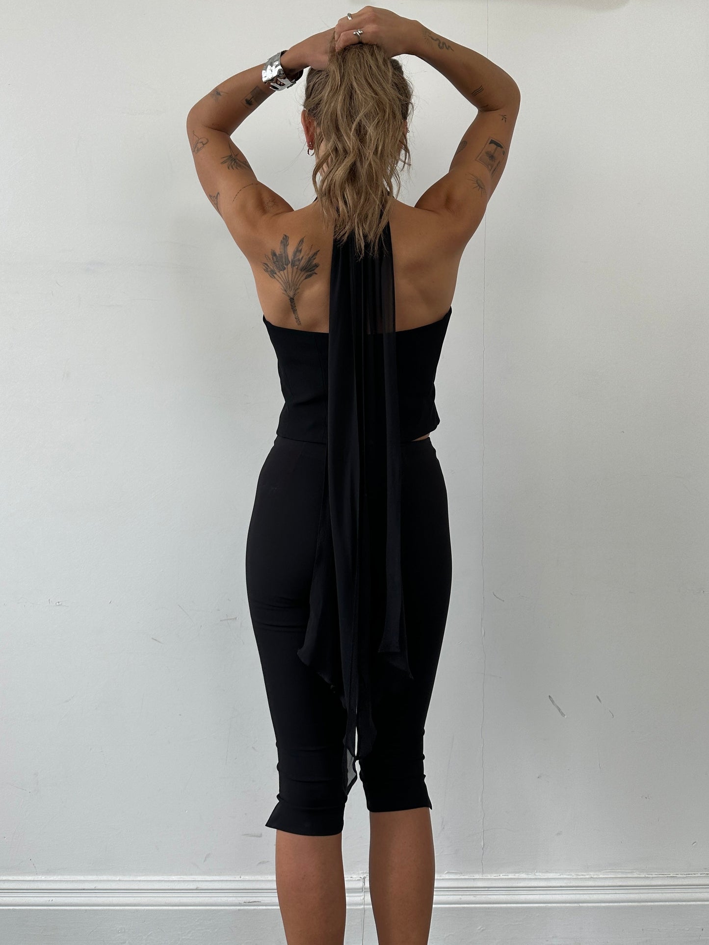 Emporio Armani 2002 Pure Silk Halter Neck Waistcoat - S/M