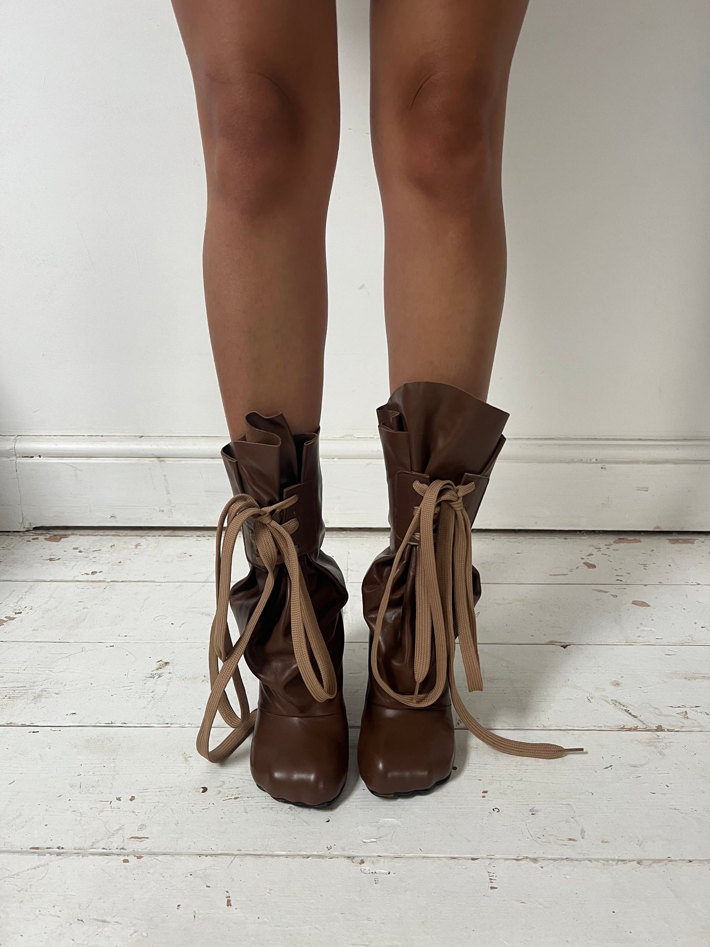 VIVIENNE WESTWOOD LEATHER ANIMAL TOE BOOTS (EU 37) | DEFAULT TITLE, Brown