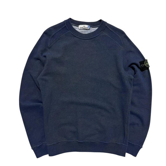 Stone Island Dust Treatment Pullover Crewneck | Small, Navy