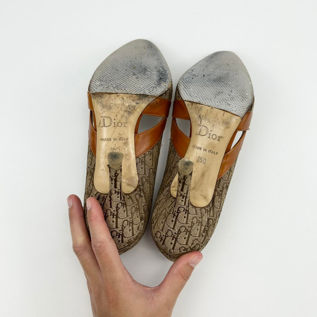 Vintage Christian Dior Trotter Heels | DEFAULT TITLE, Brown