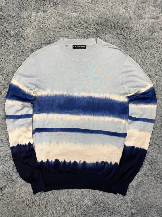 Dolce & Gabbana Ombré Waterfall Lightweight Knit Jumper - M | O/S, Blue