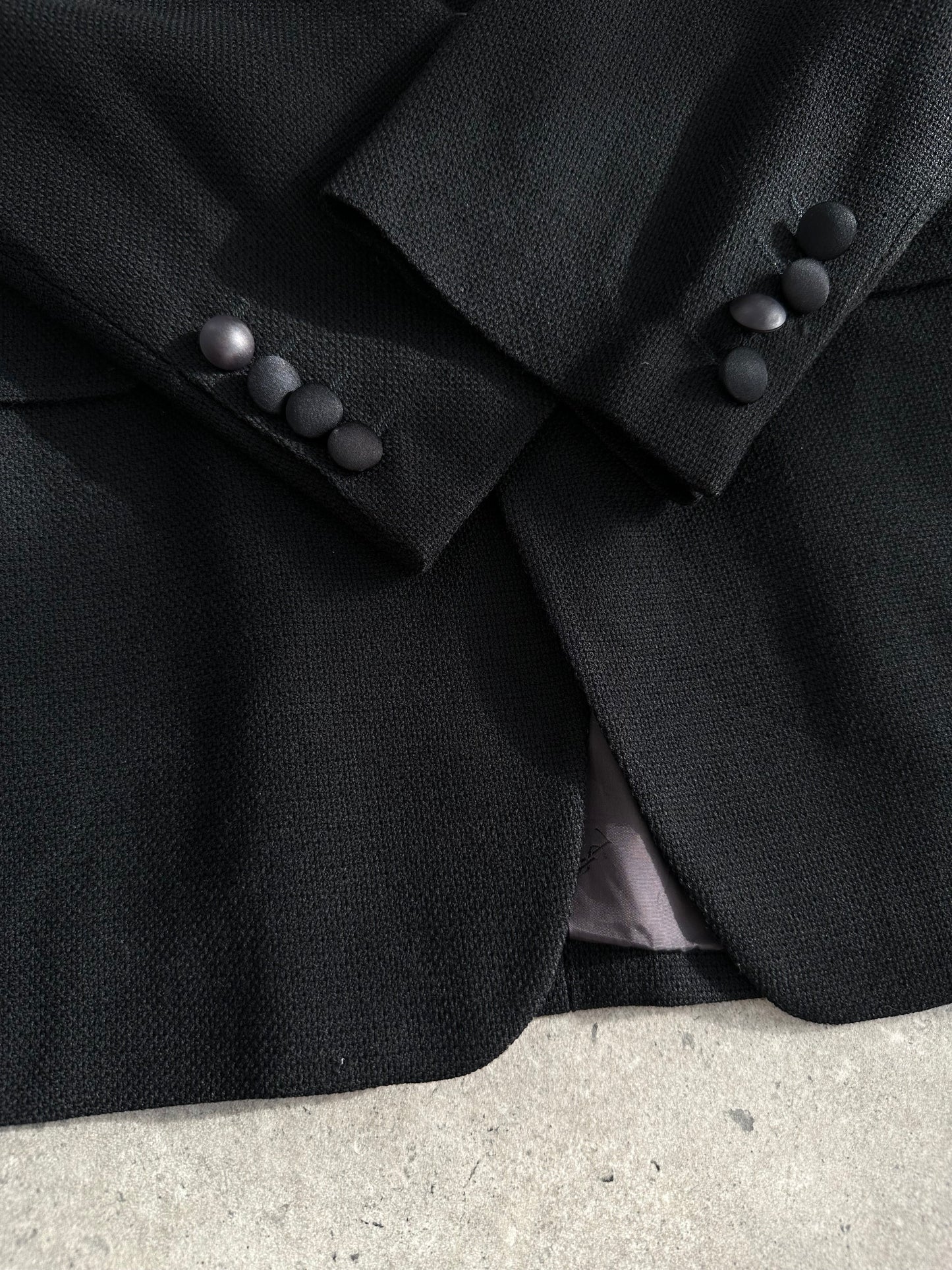 Yves Saint Laurent Pour Homme 1990s Wool Woven Single Breasted Blazer - 42R/L