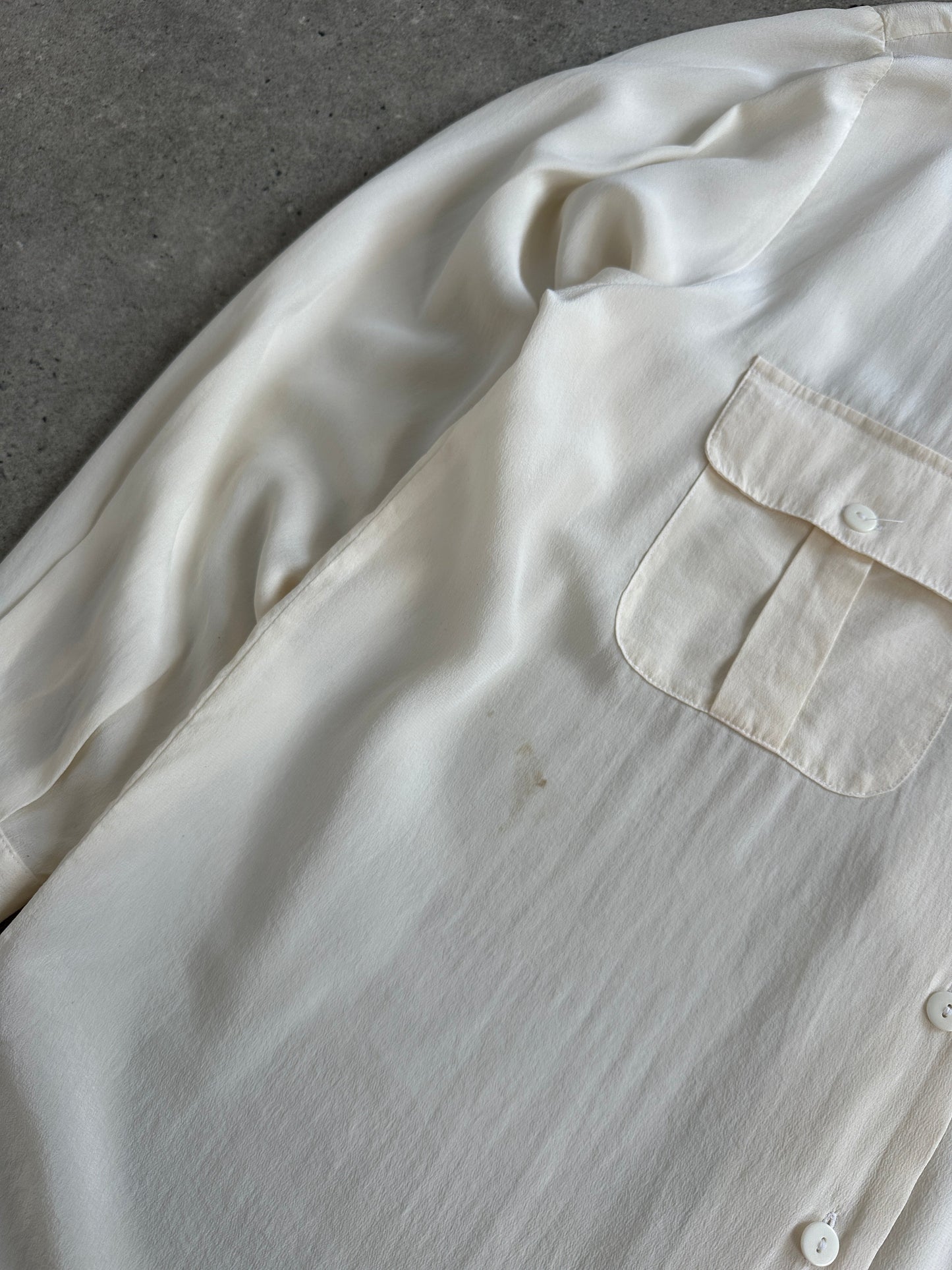 Vintage 1990s Pure Silk Minimal Shirt - M
