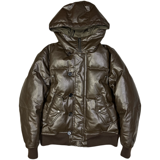 Takeo Kikuchi Faux Leather Bomber Jacket ( M )