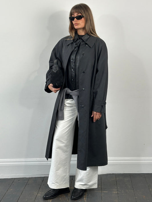 Italian Vintage 1990s Belted Trench Coat - L/XL