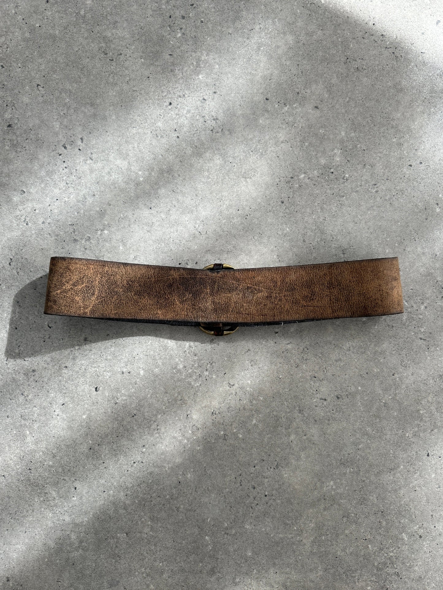 Vintage 1980s Chunky Leather Belt - W31-35