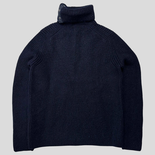 Prada Sport 00’s Chunky Ribbed Rollneck Tech Knit Jumper - S