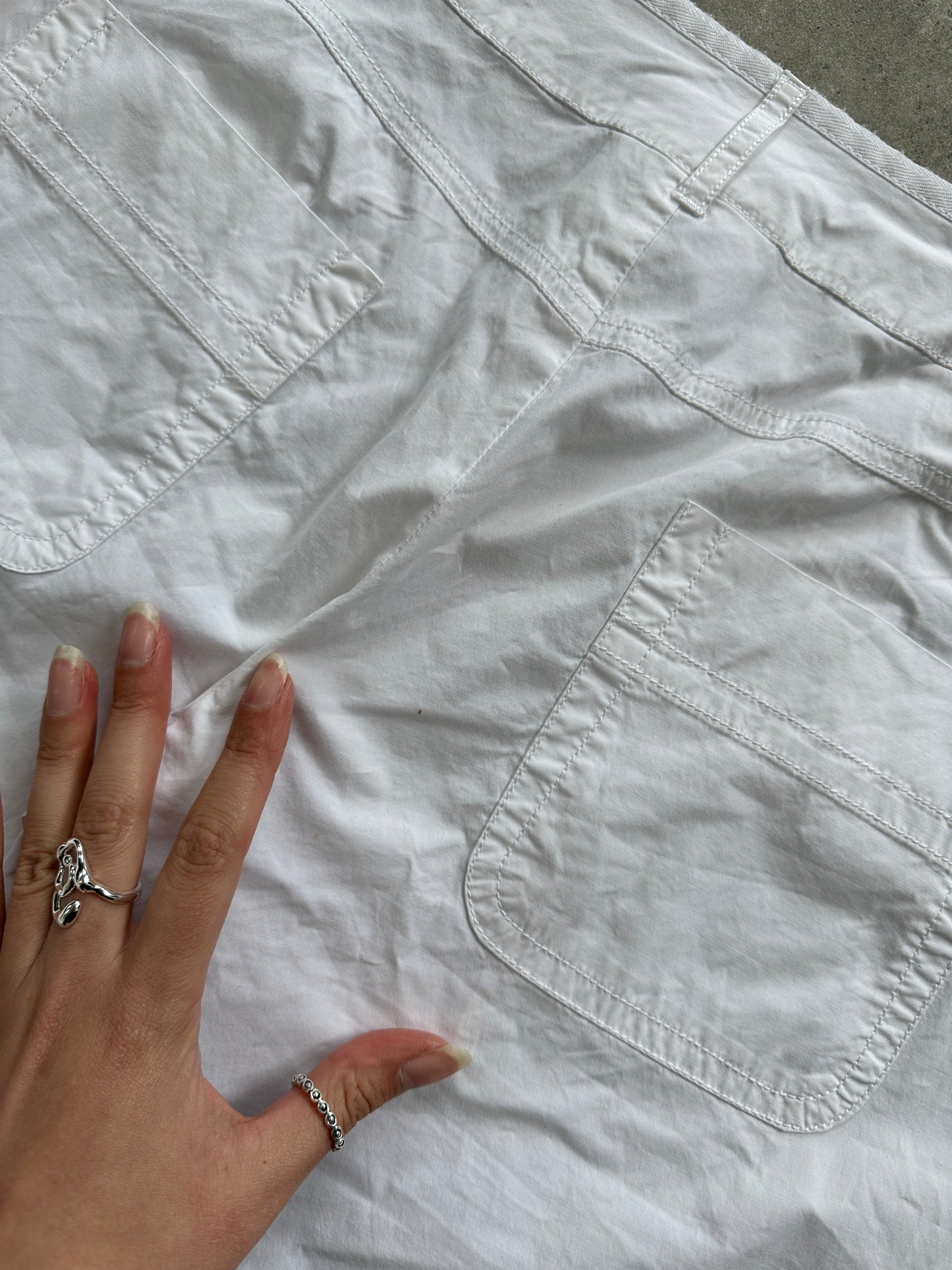 Max Mara Weekend Cotton Cargo Low Waist Trousers - W28