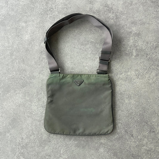 Prada Milano 2000s cross body sling bag (12”x11”)