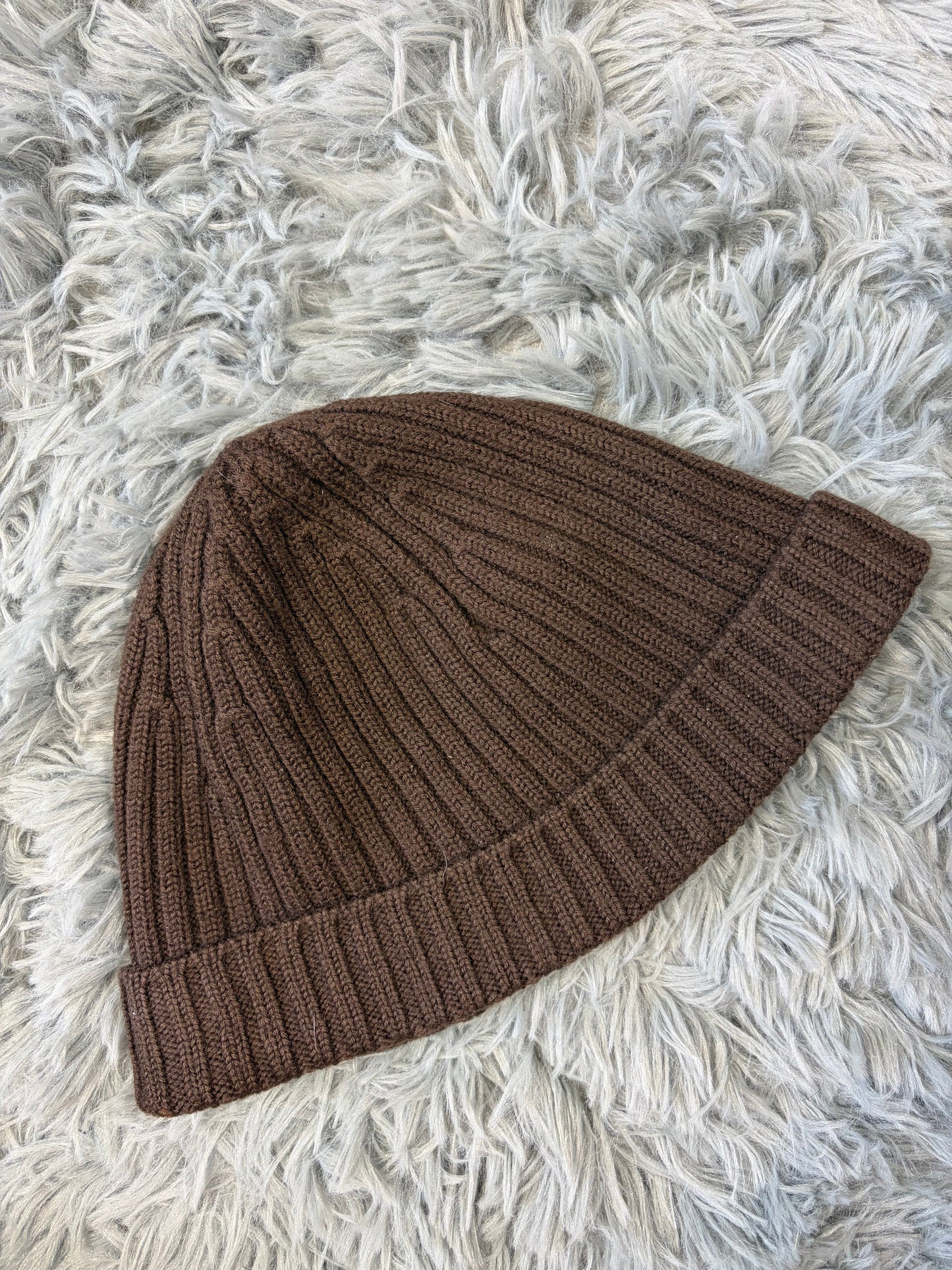 Prada Sport 00’s Brown Wool Ribbed Fisherman’s Beanie | O/S, Brown