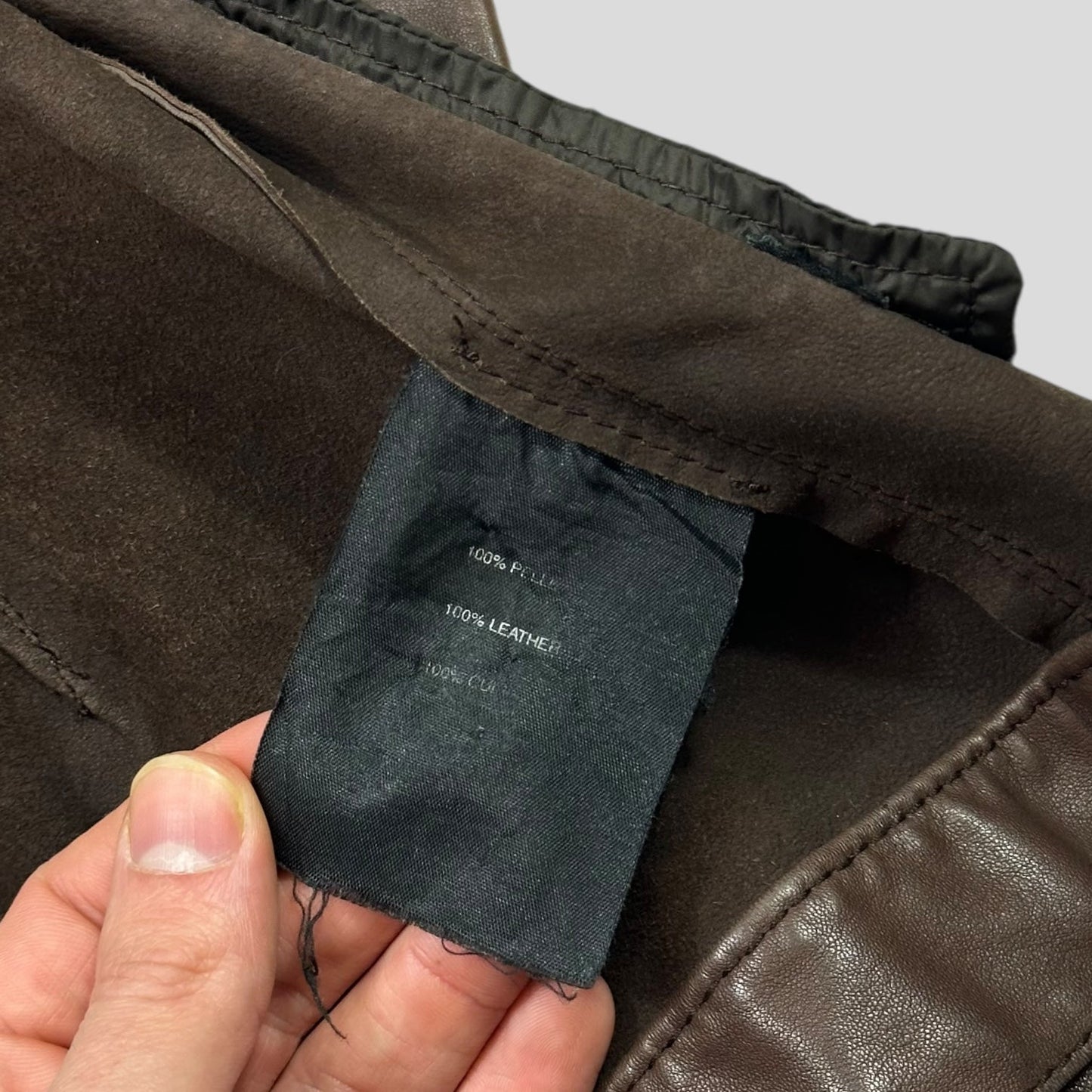 Prada Sport 00’s Brown Military Leather Modular Field Jacket - IT48 (S/M)