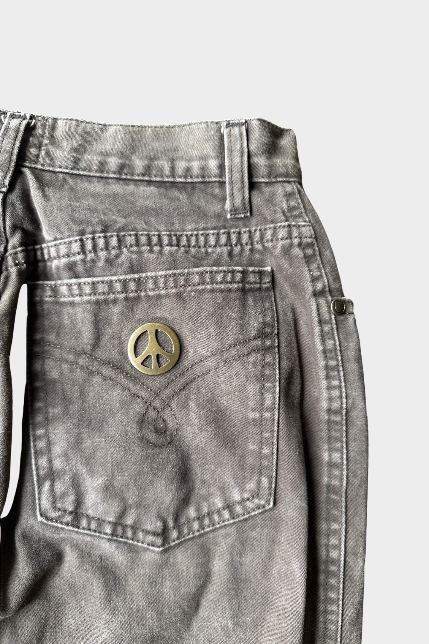 Moschino Vintage Slim Fit High Waisted Brown Trousers 29