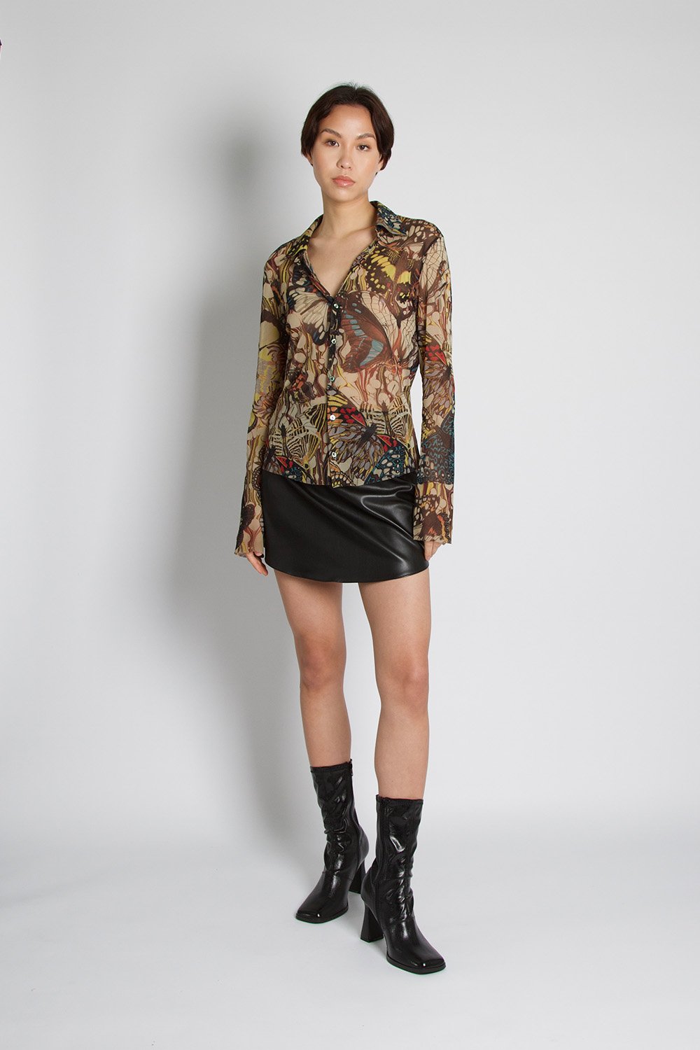 Jean Paul Gaultier 2003 Vintage Butterfly Print Top