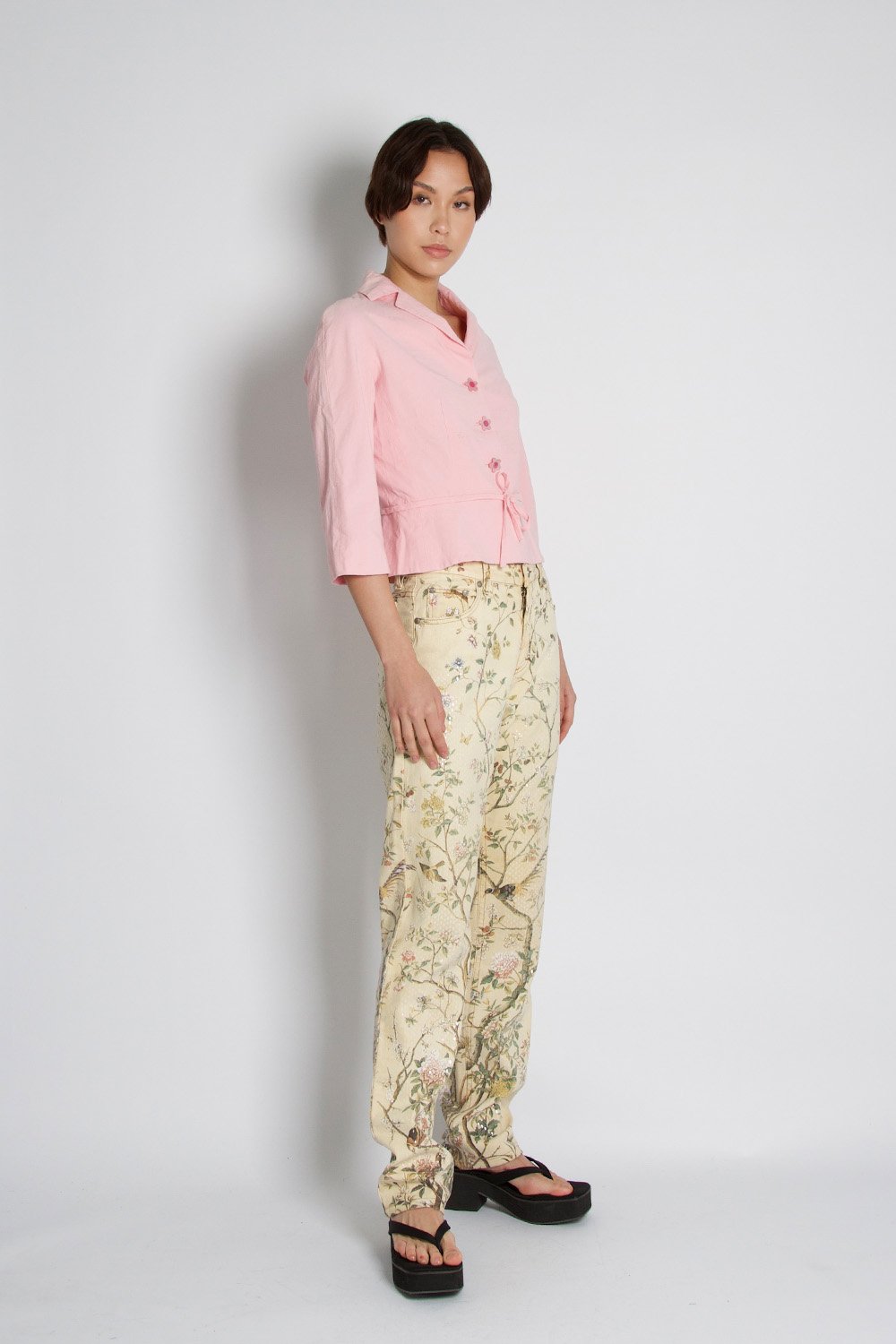 Moschino Vintage Silk Crop Blazer