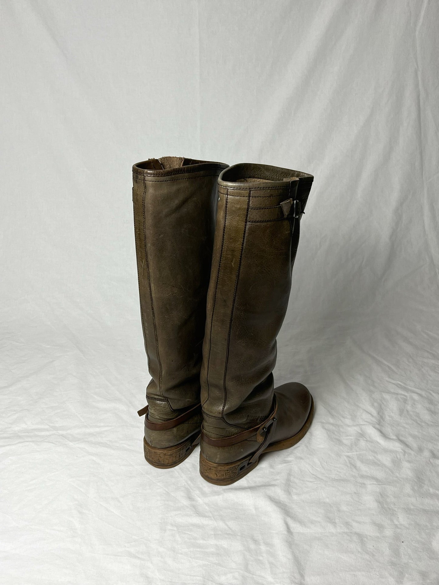 DIRK BIKKEMBERGS KNEE HIGH BUCKLE BOOTS | DEFAULT TITLE, Brown