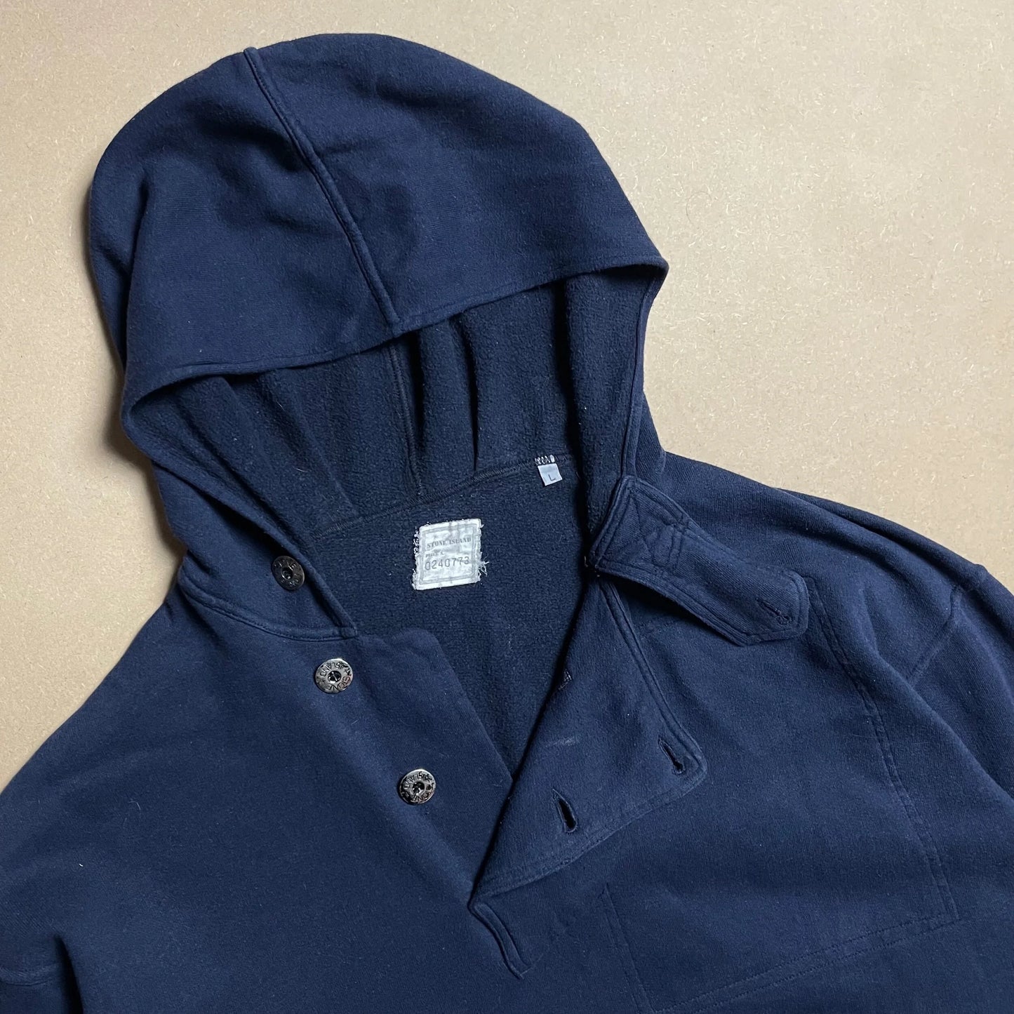 S/S 1987 Navy Blue Hidden Pocket Sailing Hoodie