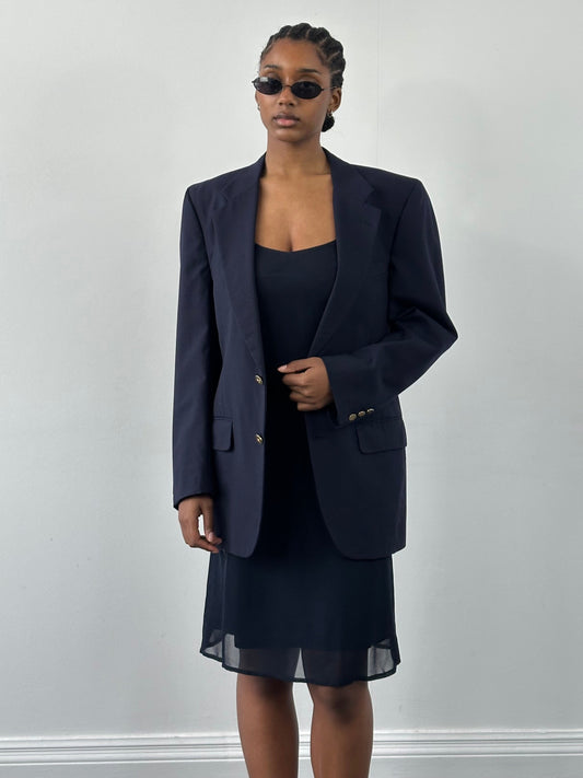 Burberry 1980s Bespoke Button Pure Wool Blazer - 38R/M