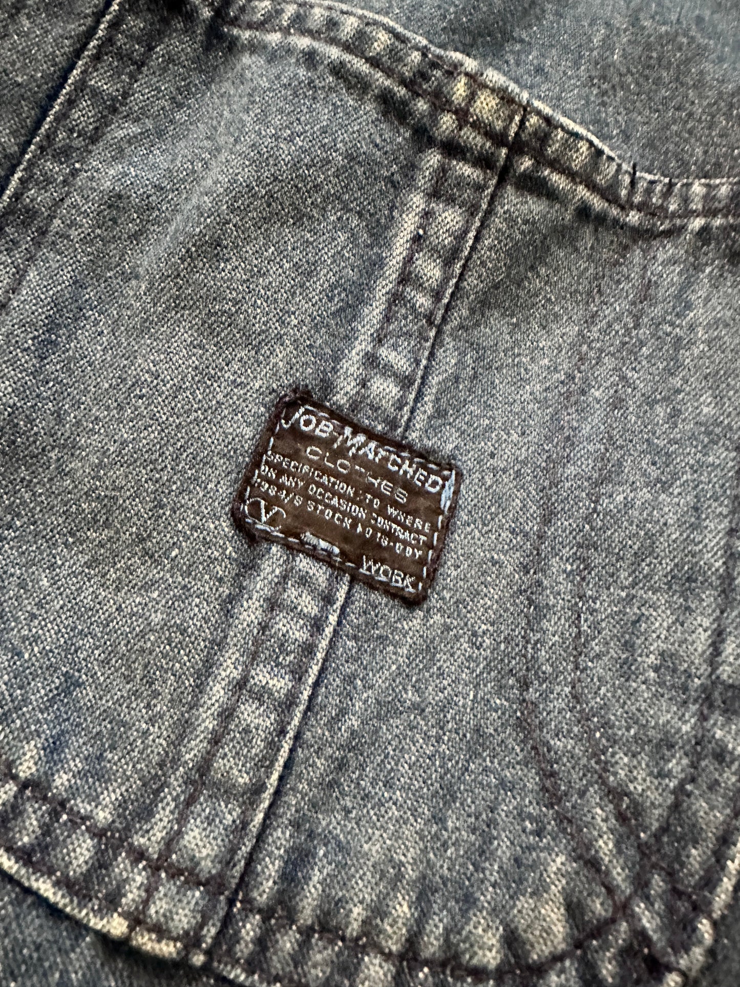 1990’s Valentino Job Matched Denim Chore Jacket - XL | Blue, Red