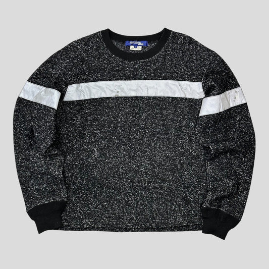 Junya Watanabe MEN 2018 Speckled 3M Reflective Panelled Knit - L (M) | Medium, Grey