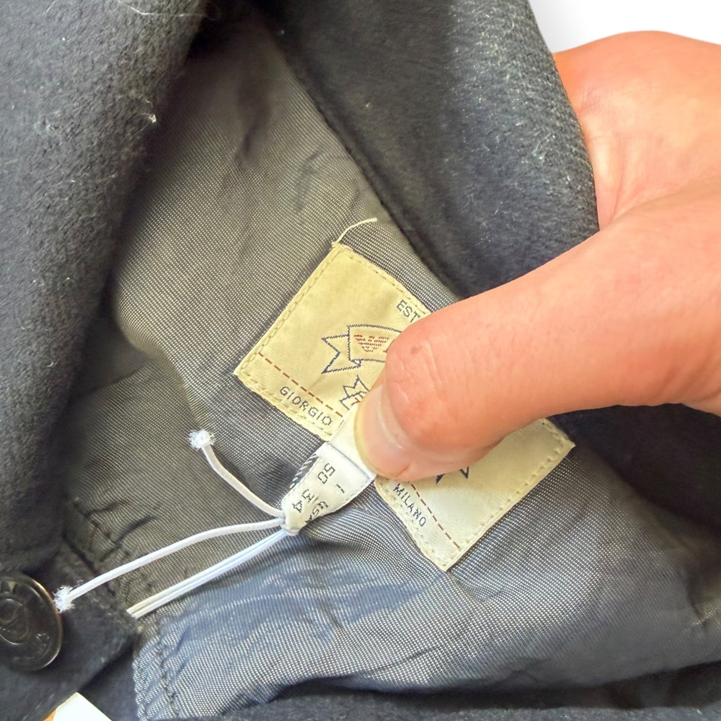 1990's Armani Jeans Trucker Jacket (M) | Medium, Navy