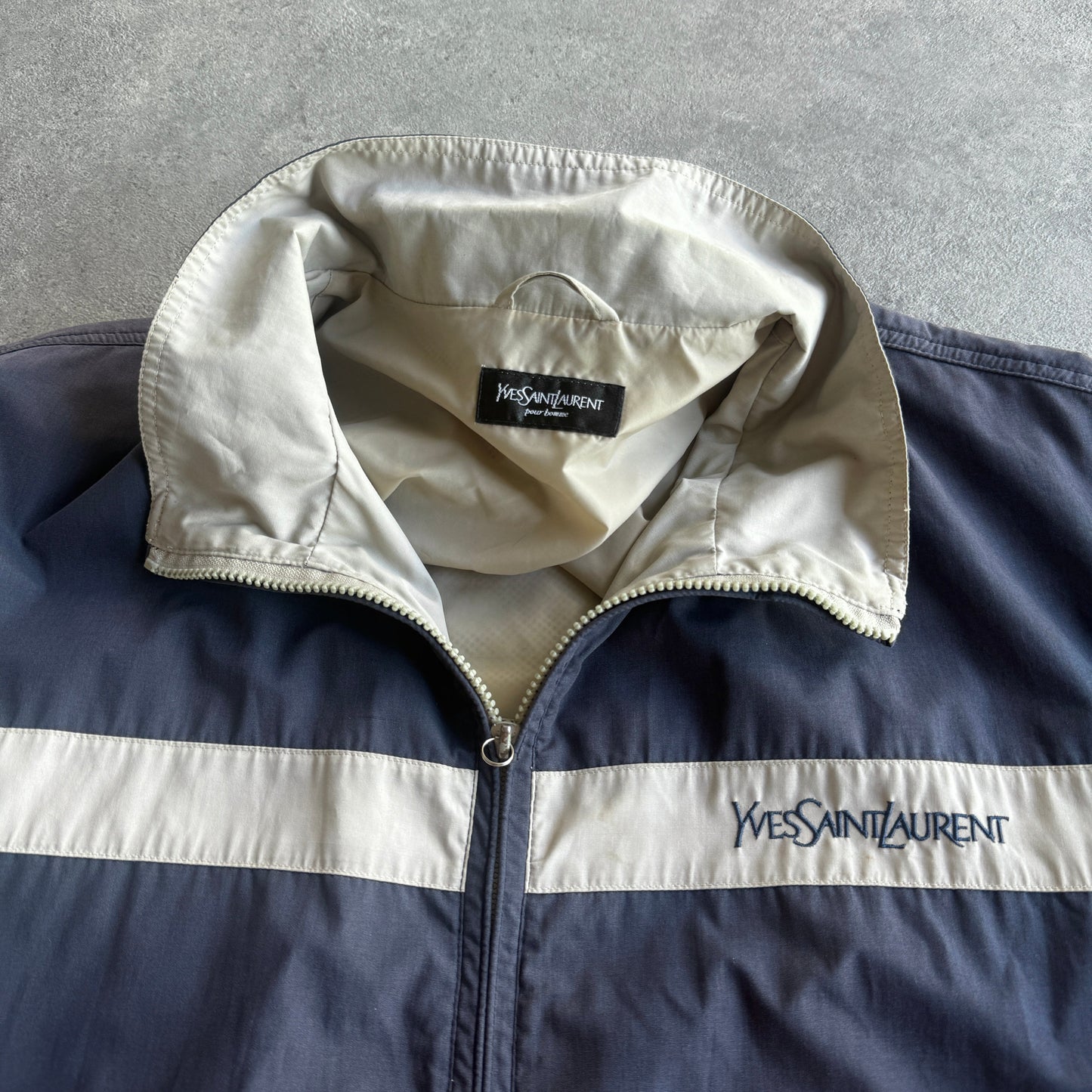 YSL 2001 lightweight spellout shell jacket (XL)