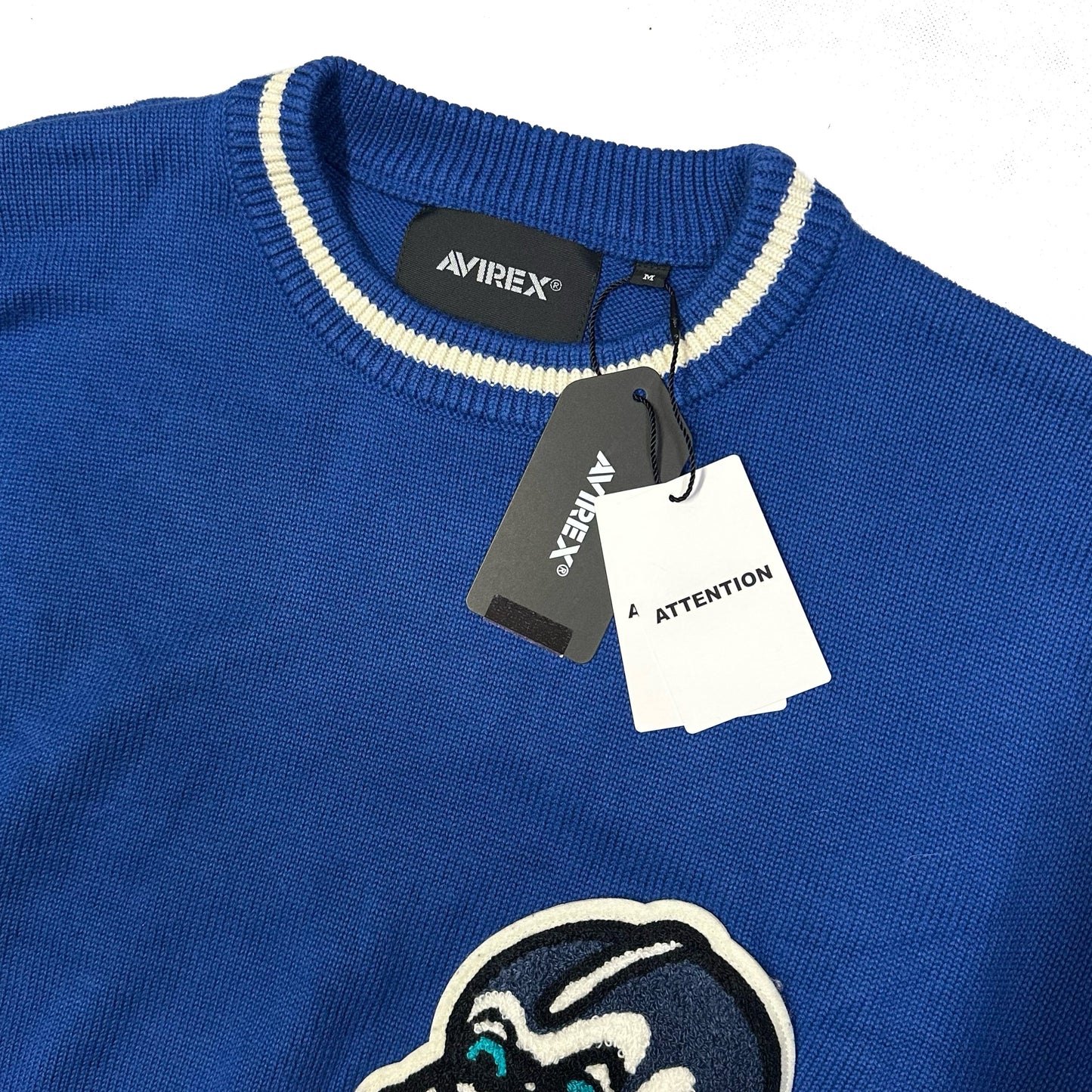 Avirex Cadet Knitted Sweatshirt In Blue ( M )