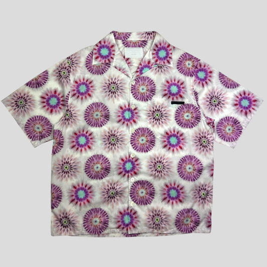 Prada SS19 Kaleidoscope Tie-Dye Boxy Cuban Shirt - M/L | Medium, Multicoloured
