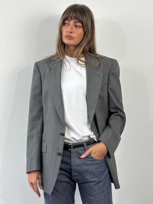 Christian Dior Monsieur 1980s Pure Wool Stripe Blazer - 39R/M