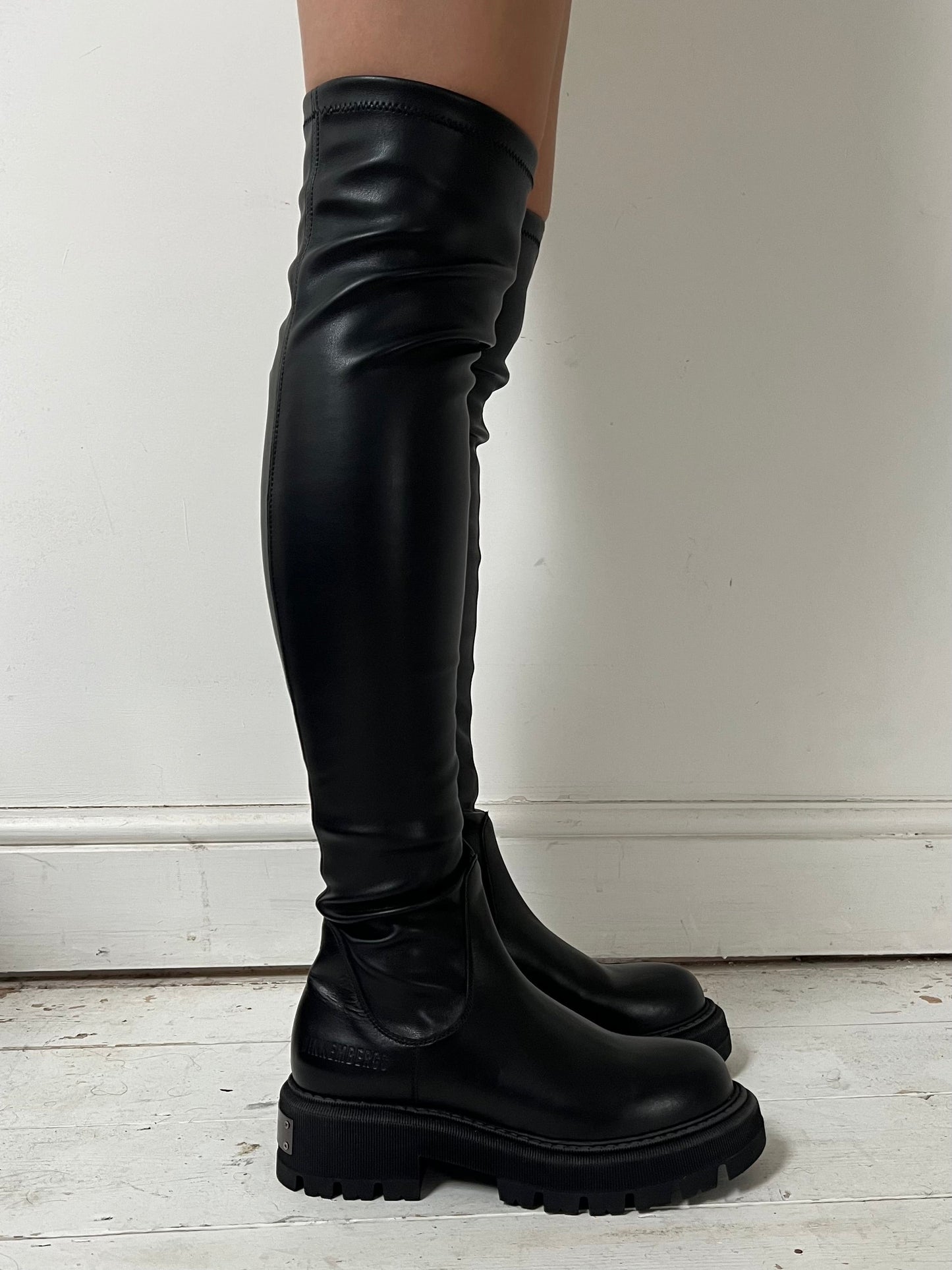 DIRK BIKKEMBERGS KNEE HIGH GLOVE BOOTS (EU 38) | DEFAULT TITLE, Black