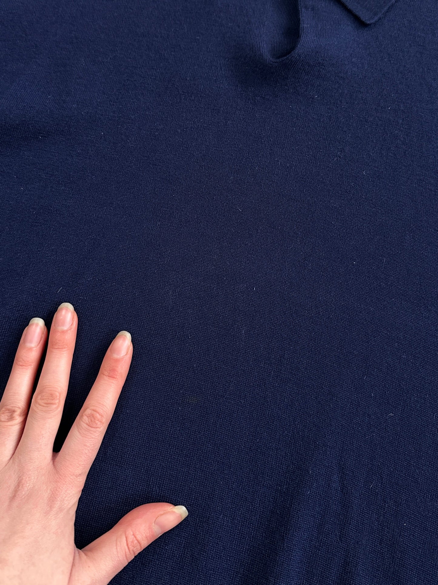 Gianni Versace Versus 1990s Pure Wool Bespoke Button Polo Jumper - L