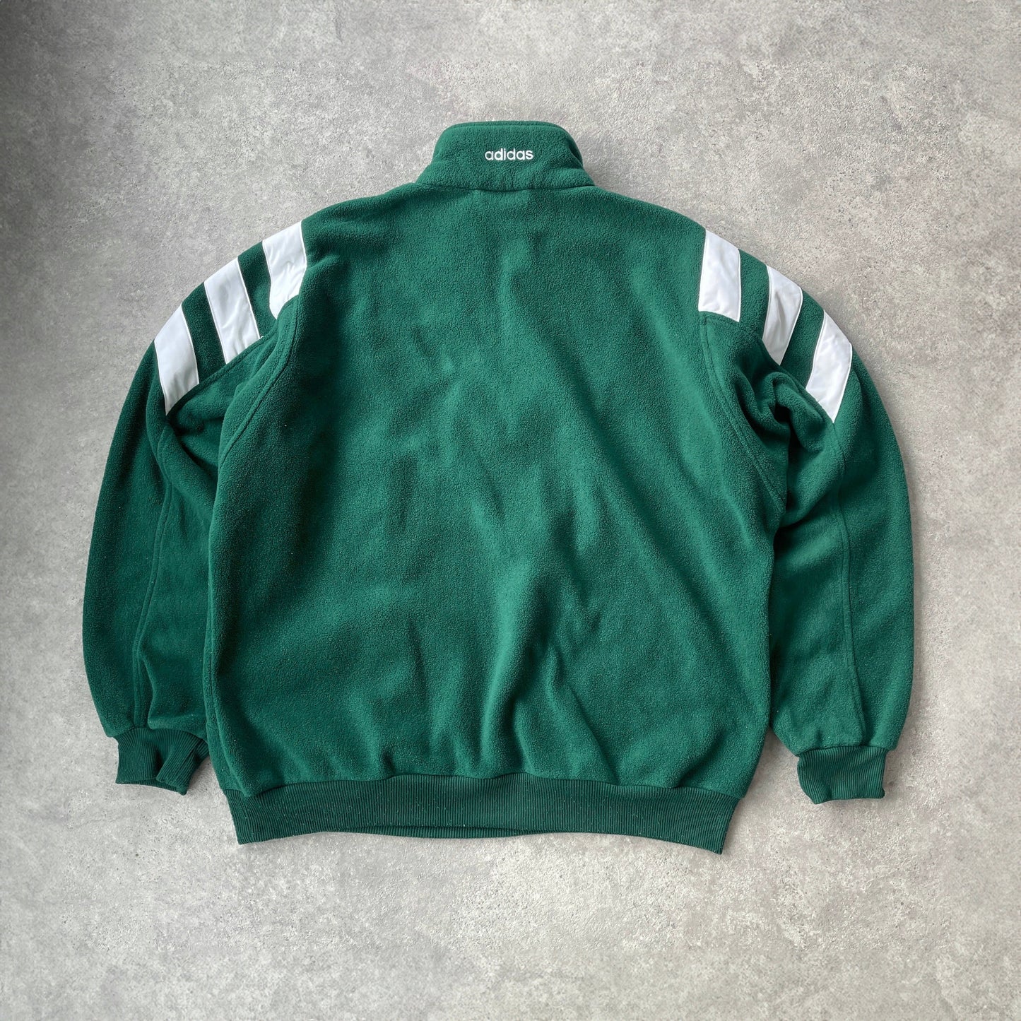 Adidas 1990s 1/4 zip heavyweight colour block fleece jacket (XL)