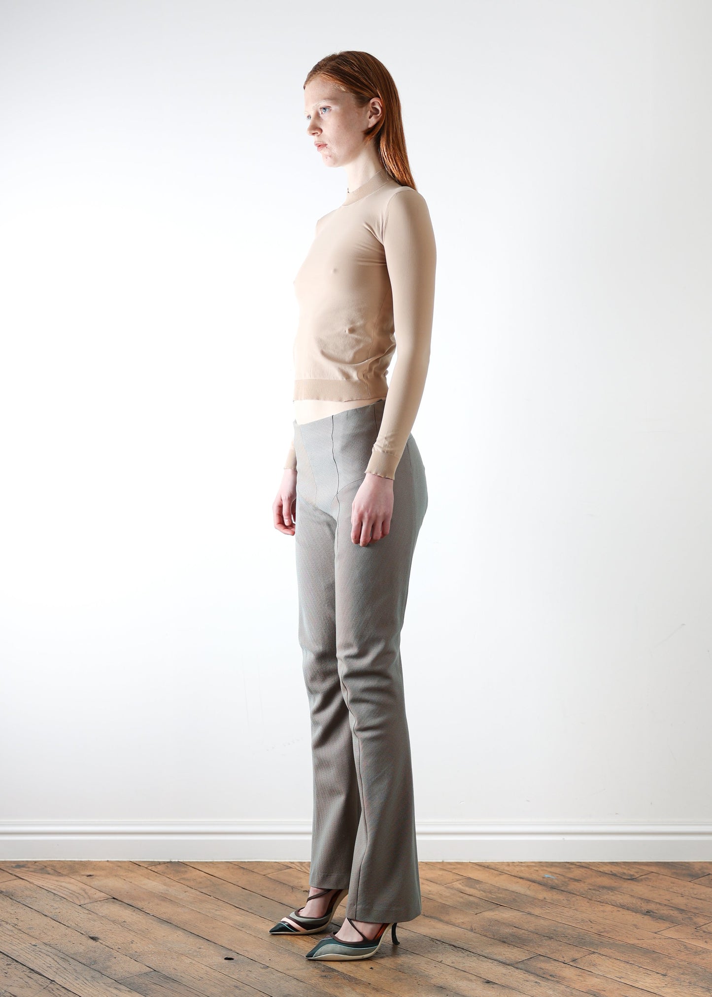 Beige Louis Vuitton Ribbed top