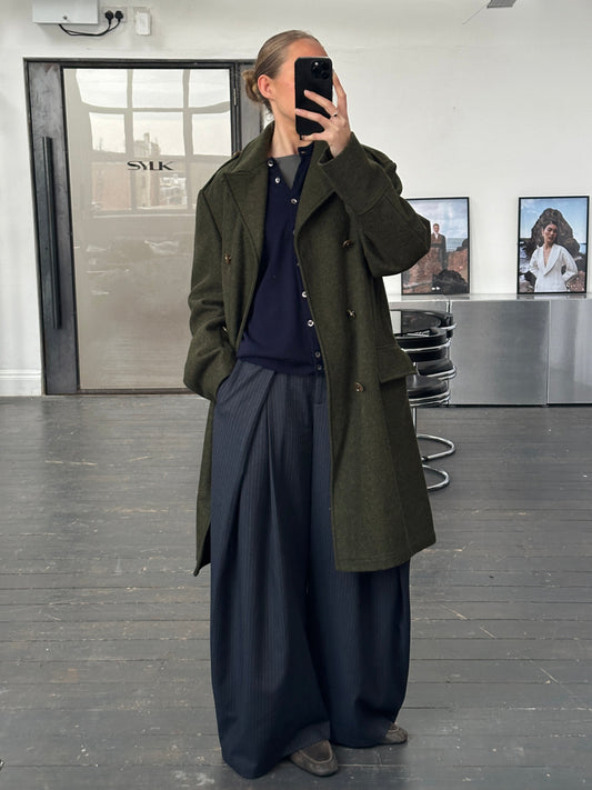 Dolce & Gabbana 1990s Wool Double Breasted Coat - L/XL