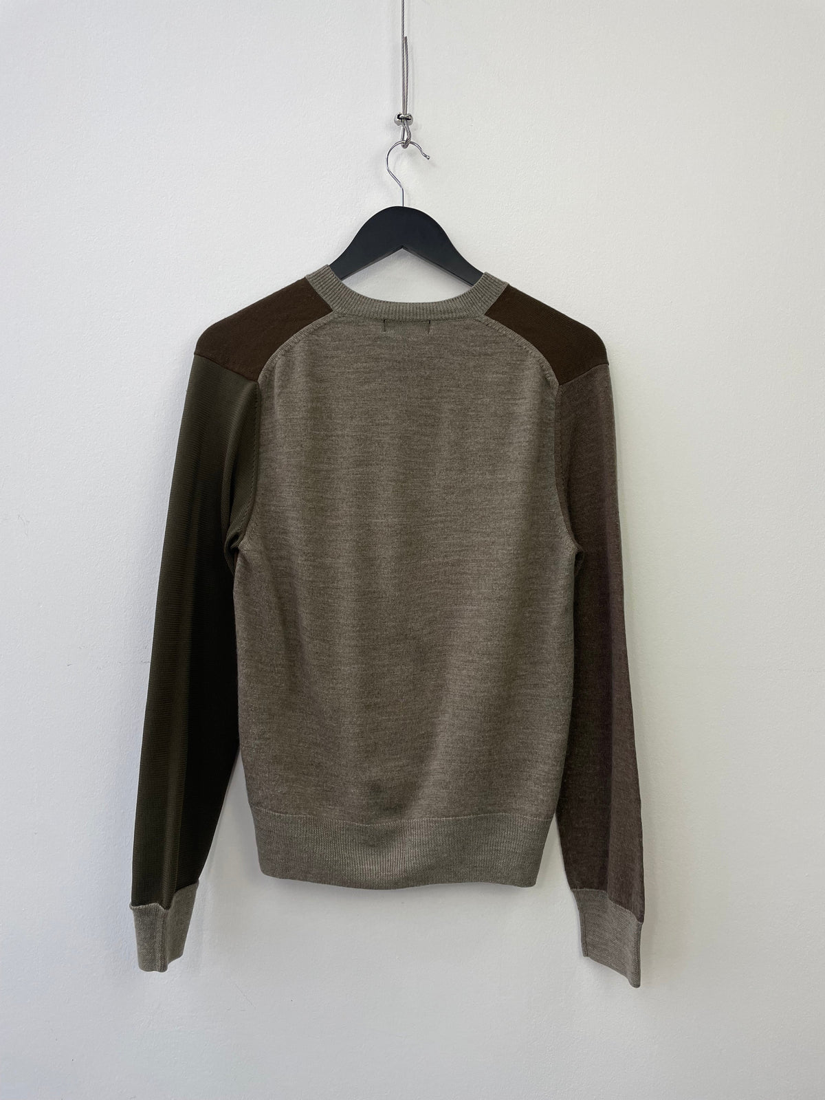 Comme Des Garçons Homme Deux SS12 Tri-Tone Contrast Material Jumper | Medium, Brown