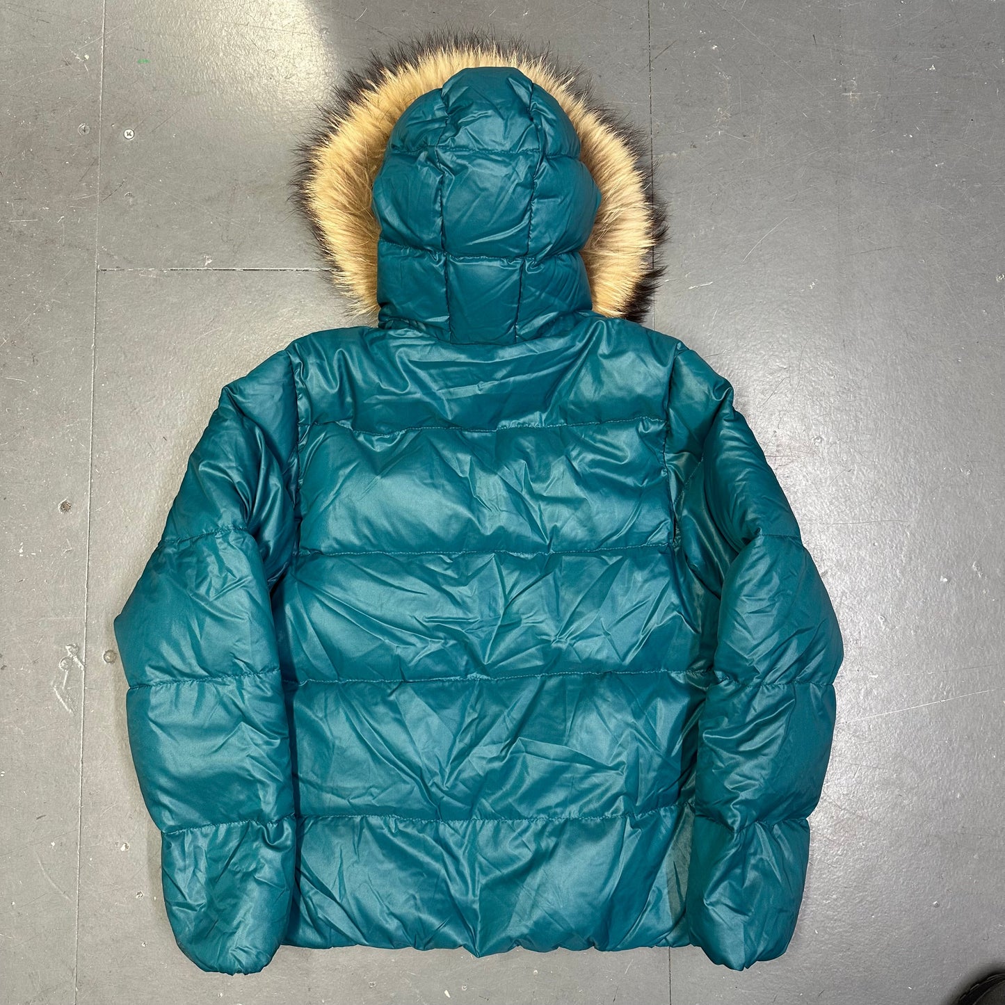 Duvetica Fur Hood Puffer Jacket In Blue ( S )
