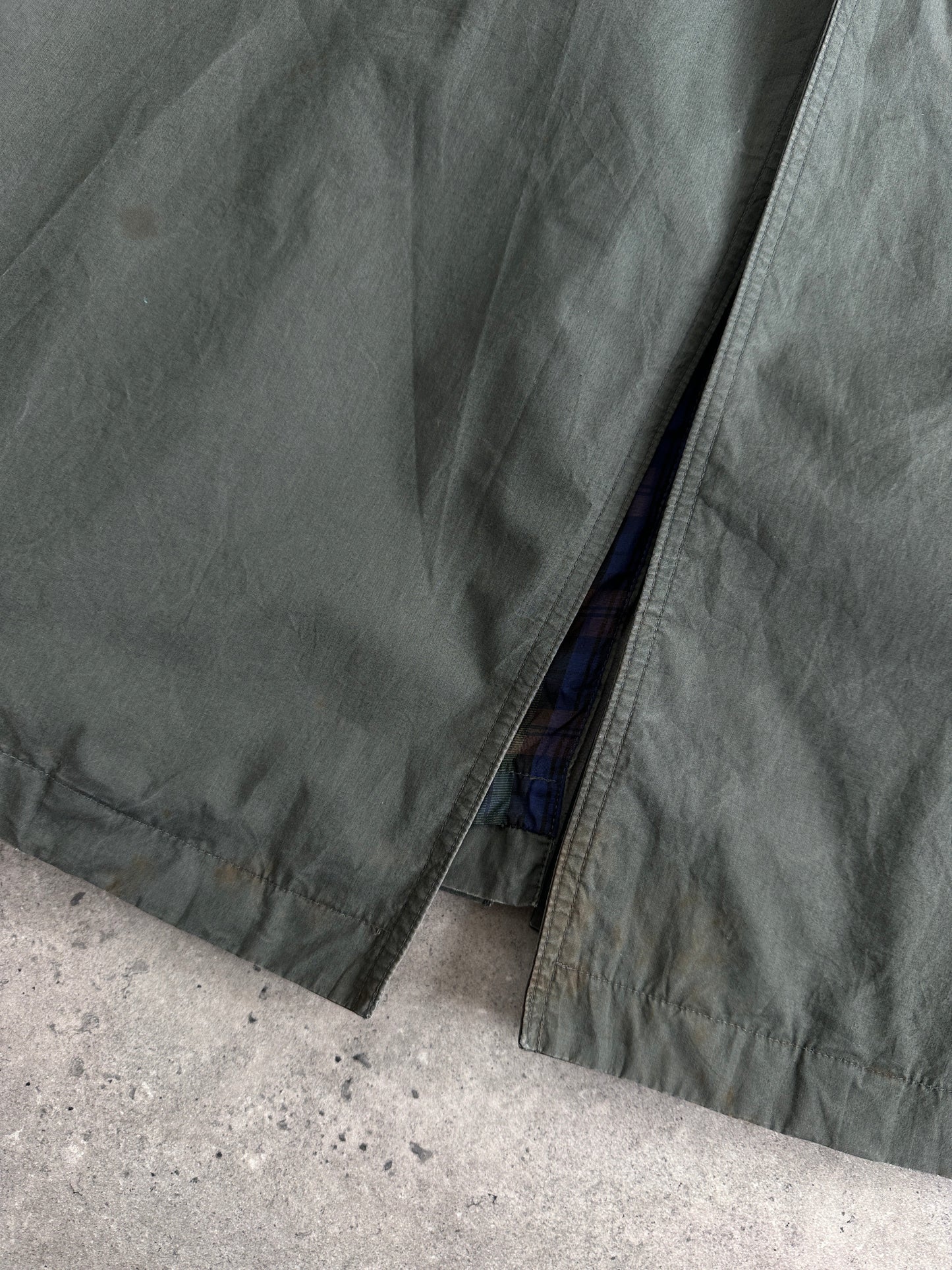 Yves Saint Laurent Pure Cotton Concealed Placket Trench Coat - L