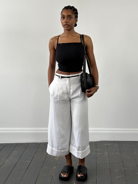 Japanese Vintage 1990s High Waisted Wide Leg Culottes - W26