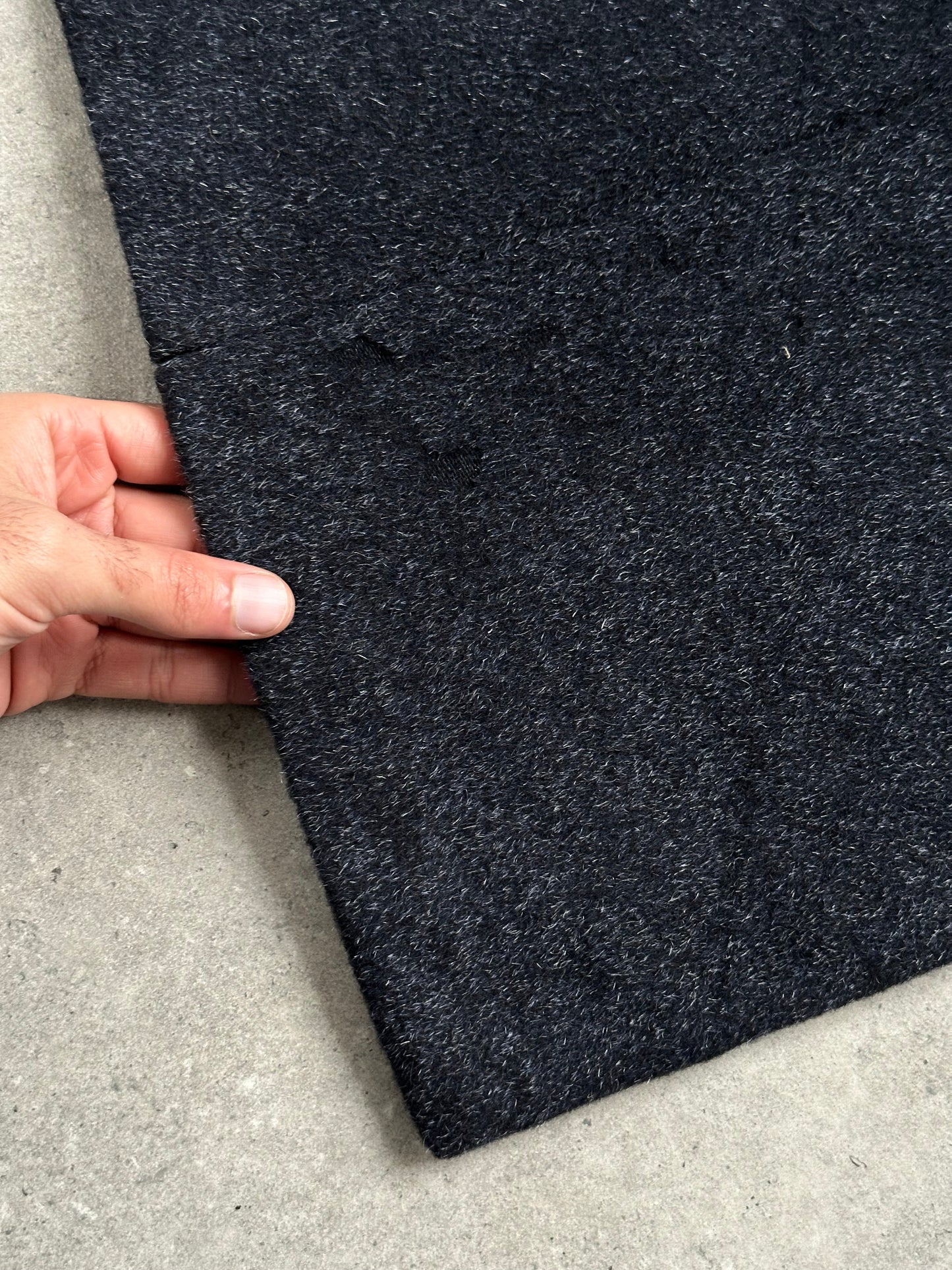 Vintage 1990s Wool Mohair Double Breasted Coat - S/M