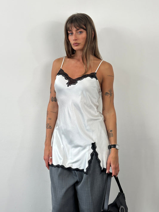 Victoria’s Secret 2000s Satin Lace Slip Dress - M