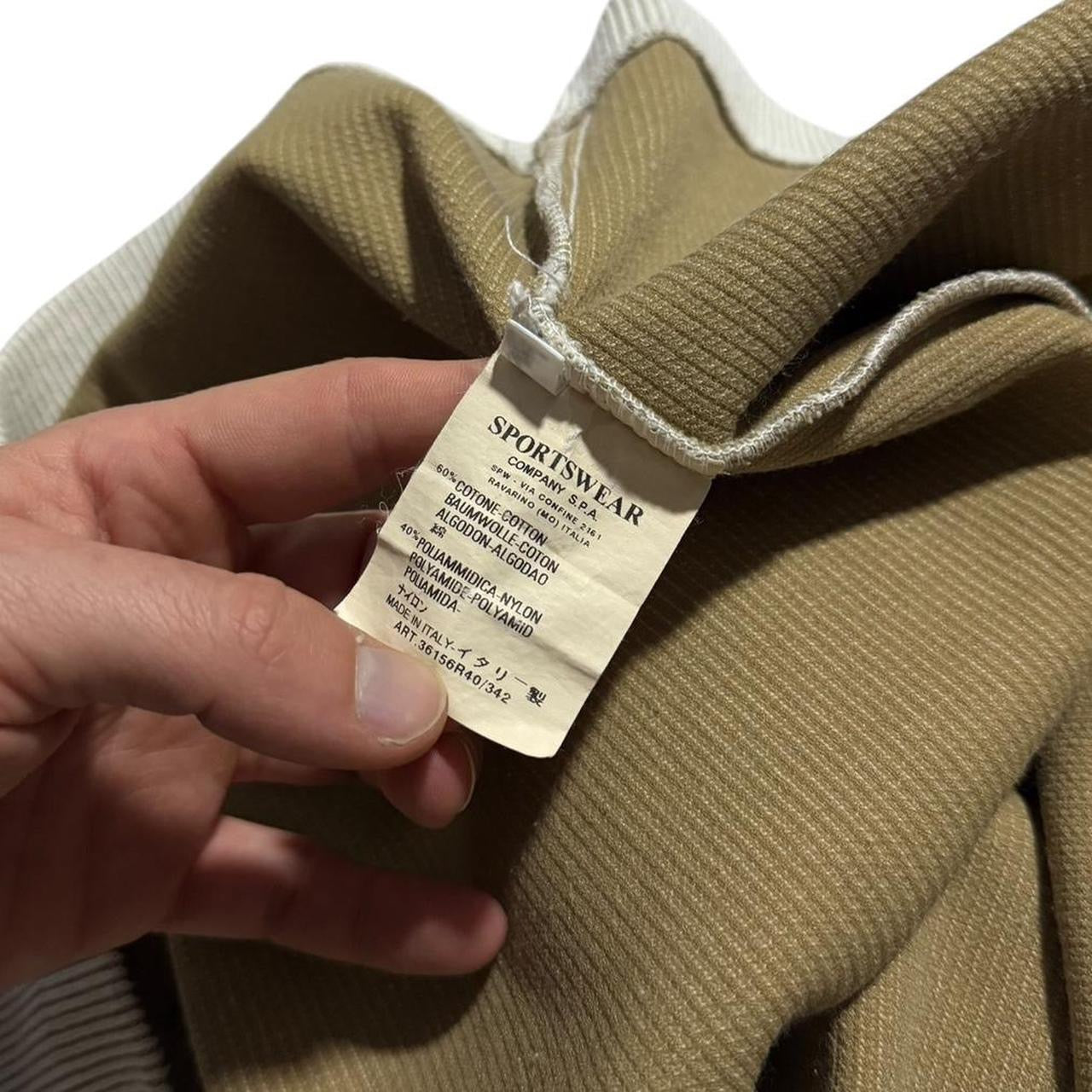 Stone Island Spring/Summer 2002 Ribbed Crewneck | XL, Beige
